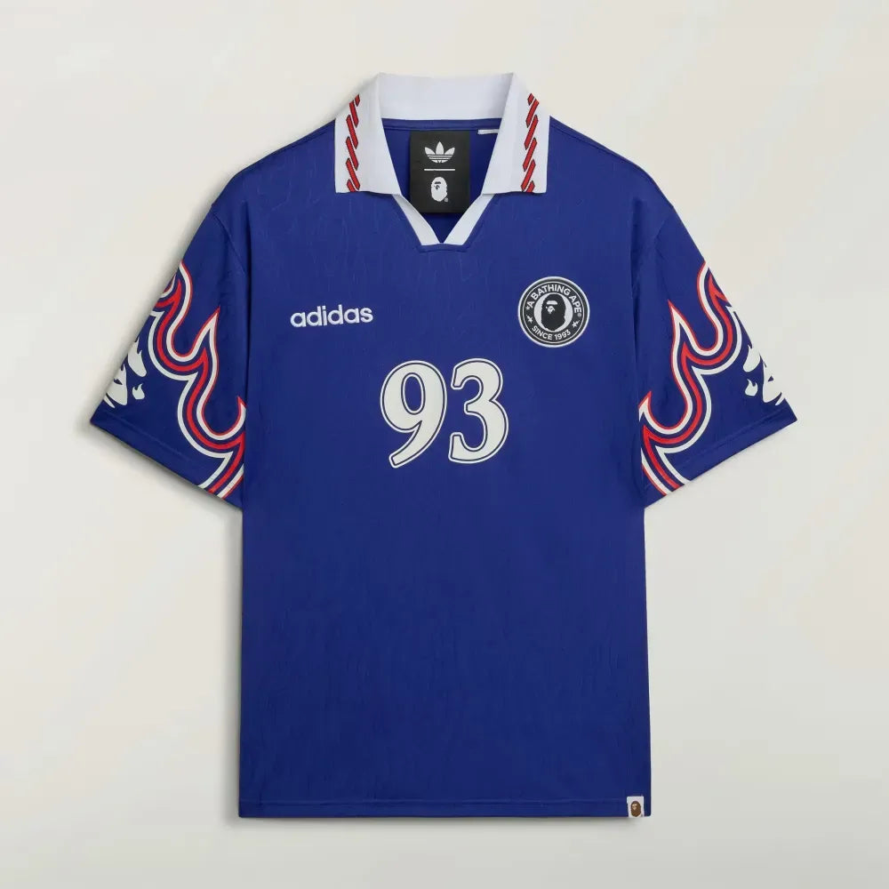 Camiseta BAPE x Adidas SSL Flame Japan Blue