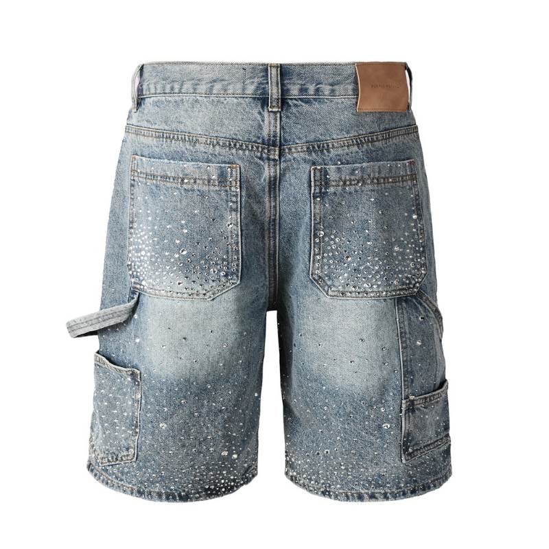 Bermuda Purple Brand Jeans Crystal Denim