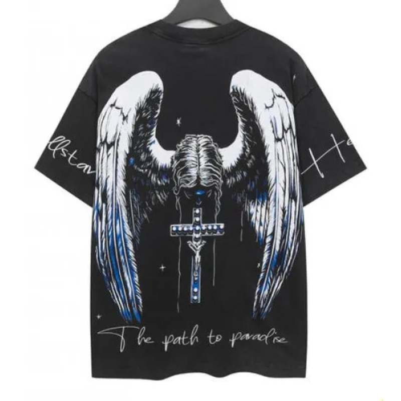 Camiseta Hellstar Cross Angel Preta