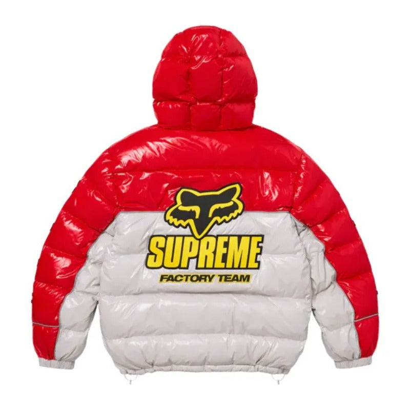 Jaqueta Supreme x Fox Racing Shiny Down Puffer White