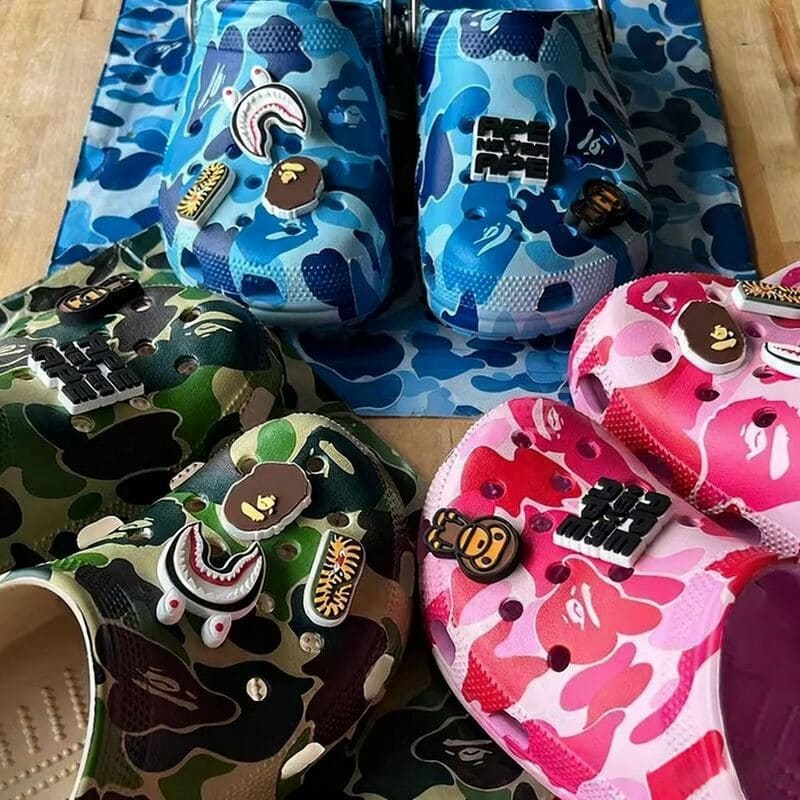 BAPE x Crocs Classic Clog Pink