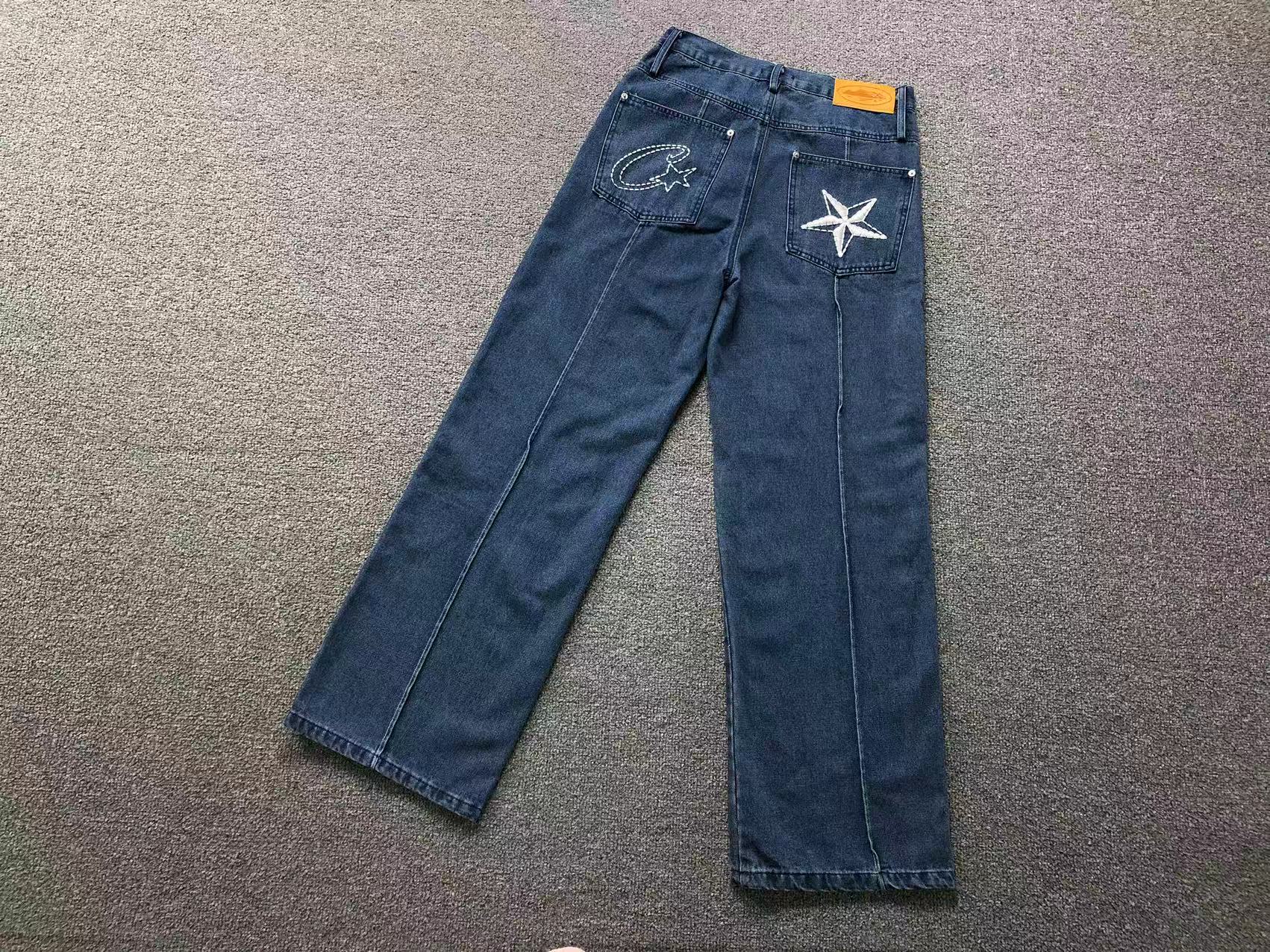 Conjunto Jeans Corteiz C-Star Denim Jeans Blue