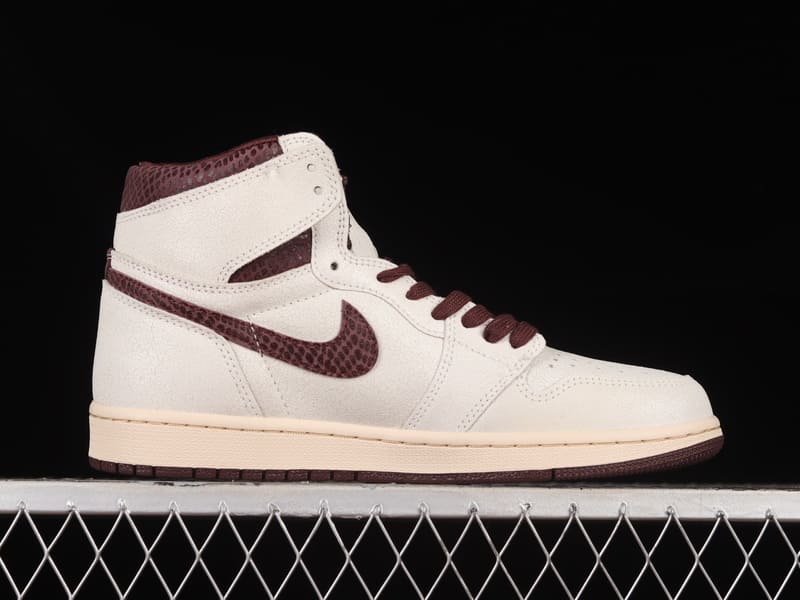 A Ma Maniere x Air Jordan 1 Sail and Burgundy