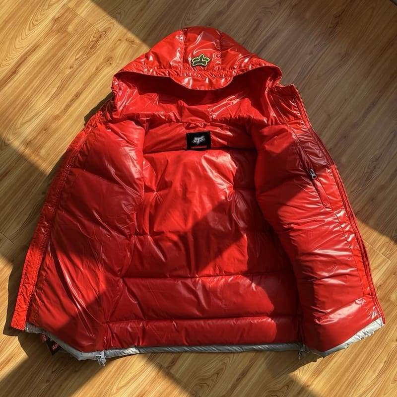 Jaqueta Supreme x Fox Racing Shiny Down Puffer White