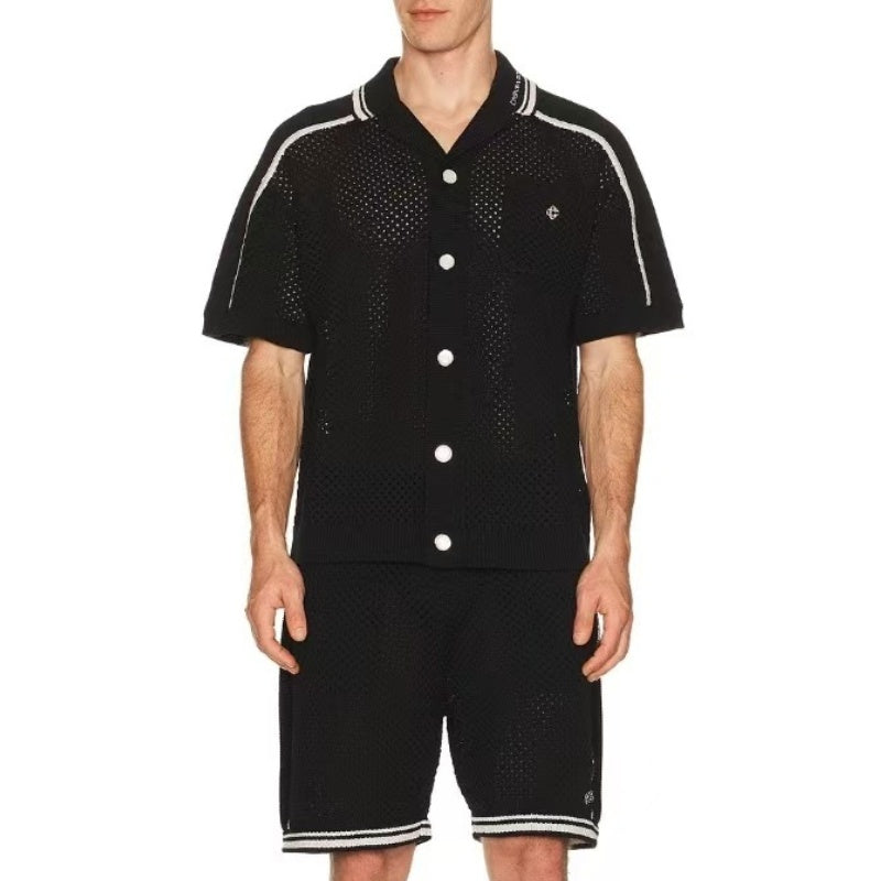 Conjunto Casablanca Crochê Preto e Branco