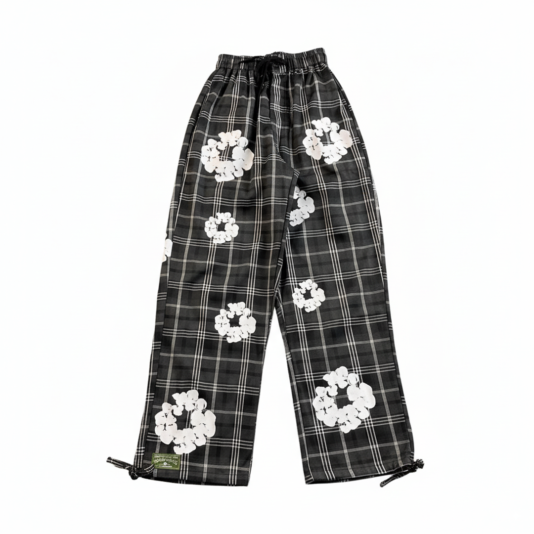 Calça Denim Tears Xadrez Kapok