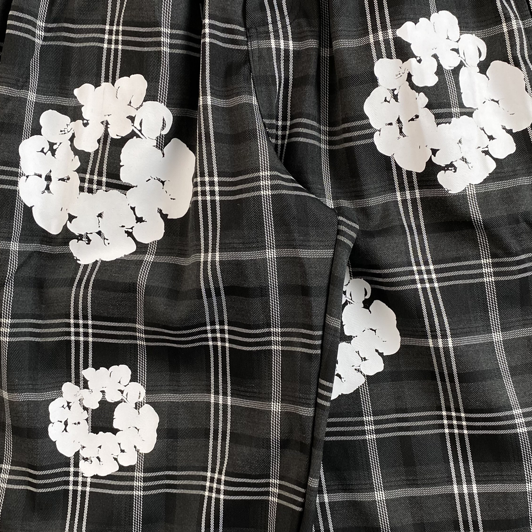 Calça Denim Tears Xadrez Kapok