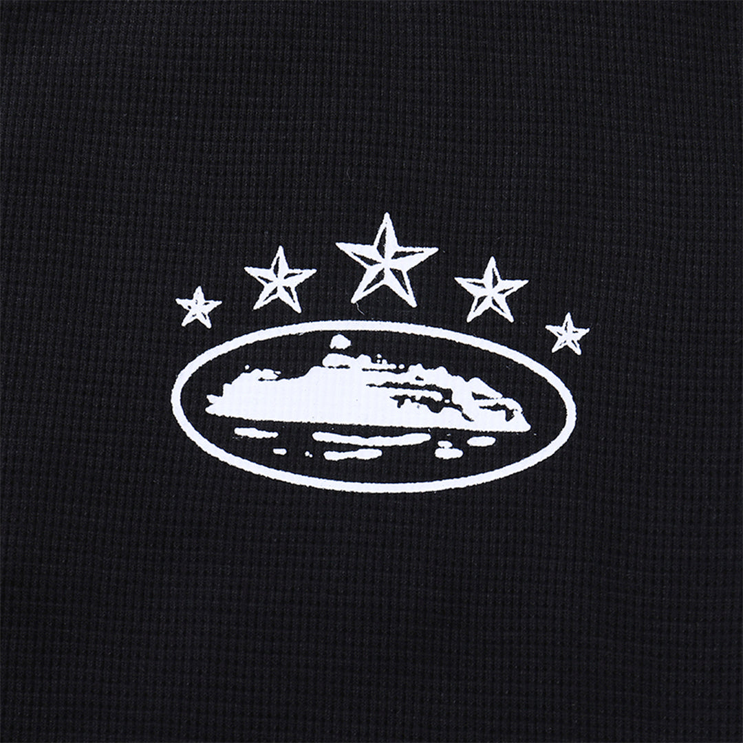 Camiseta Manga Longa Alcatraz 9 Stars Corteiz Black
