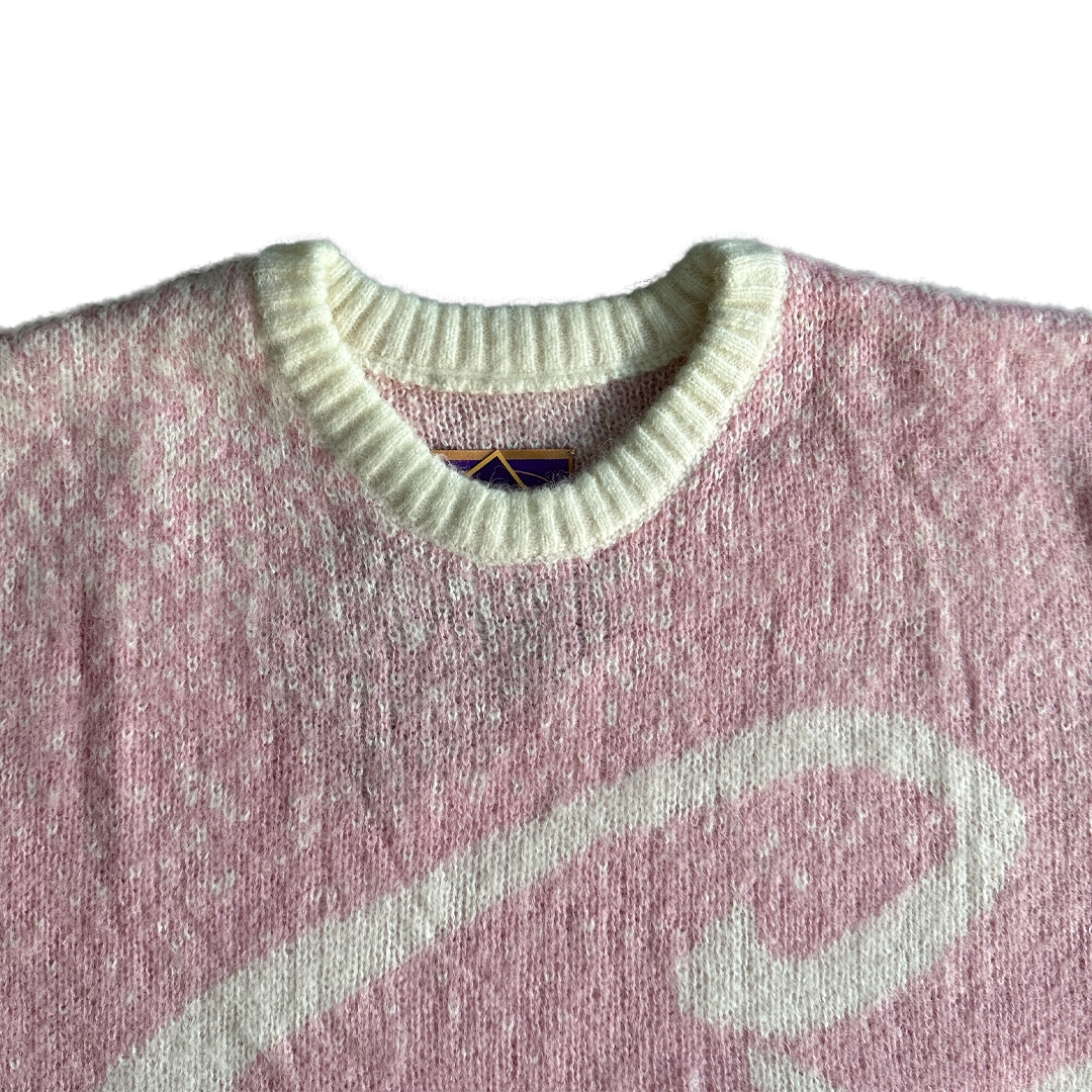 Sweater Pink Corteiz C Star Gradient Mohair Knit