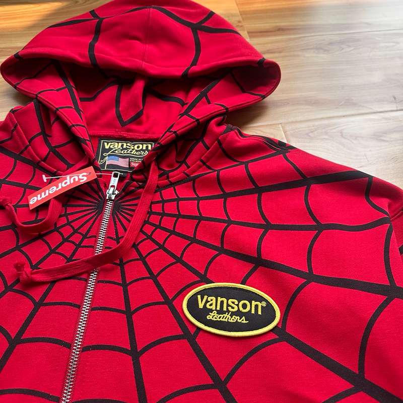 Moletom Vanson Leathers x Supreme Spider-Man Red
