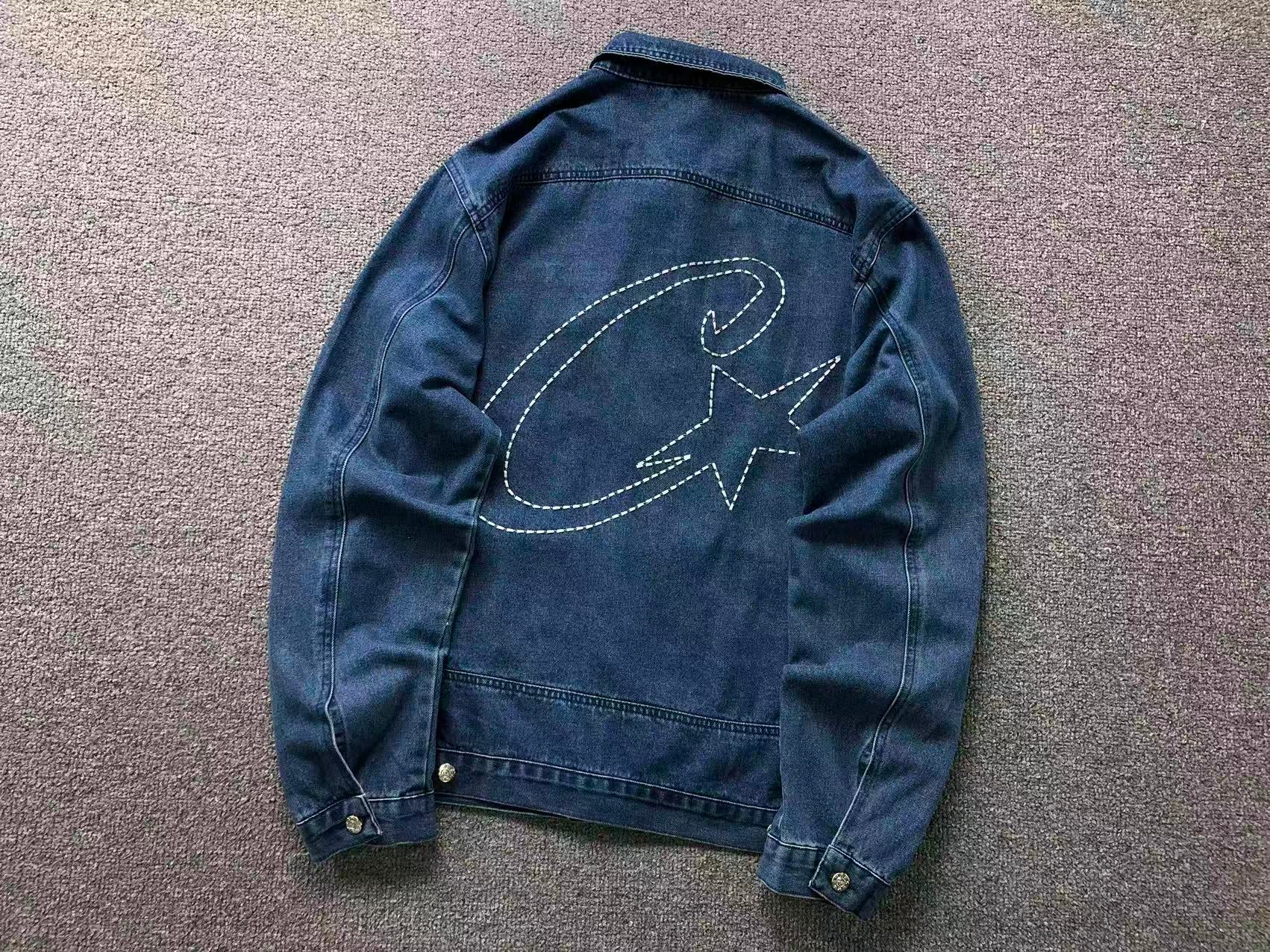 Conjunto Jeans Corteiz C-Star Denim Jeans Blue