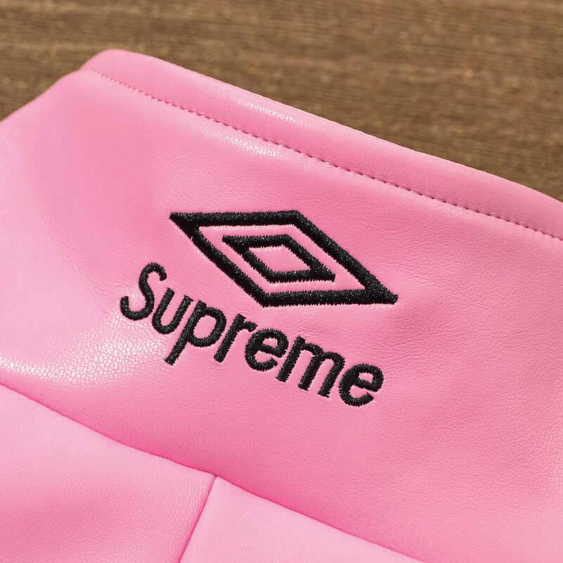 Jaqueta Supreme x Umbro Leather Track Pink