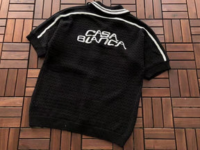 Conjunto Casablanca Crochê Preto e  Branco