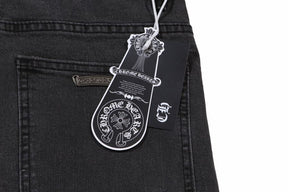 Calça Chrome Hearts Jeans Cross Patches Black