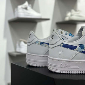 A Bathing Ape Bape Sta Low White ABC Camo Blue