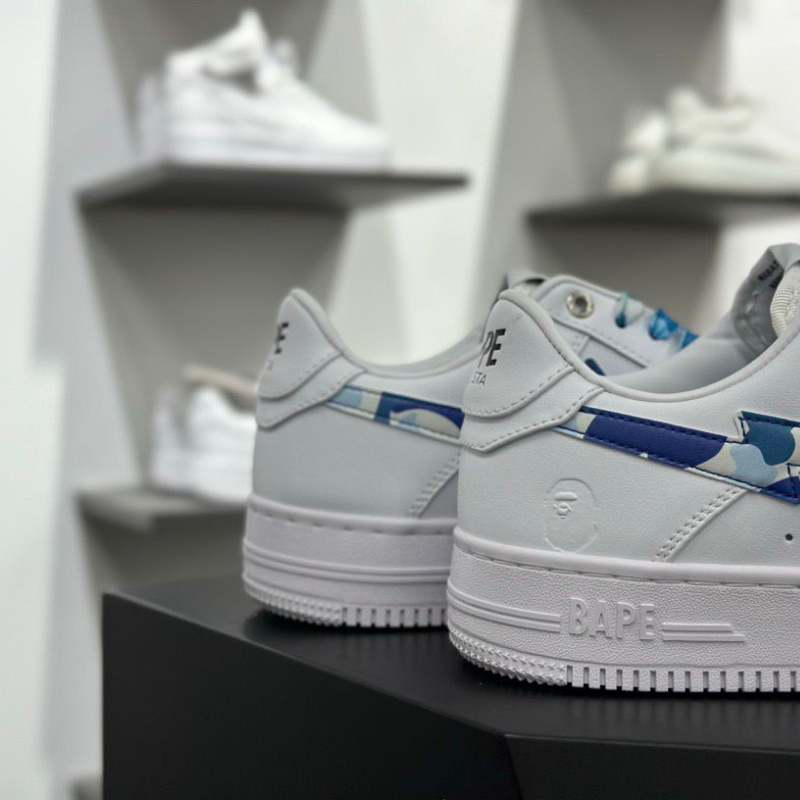 A Bathing Ape Bape Sta Low White ABC Camo Blue