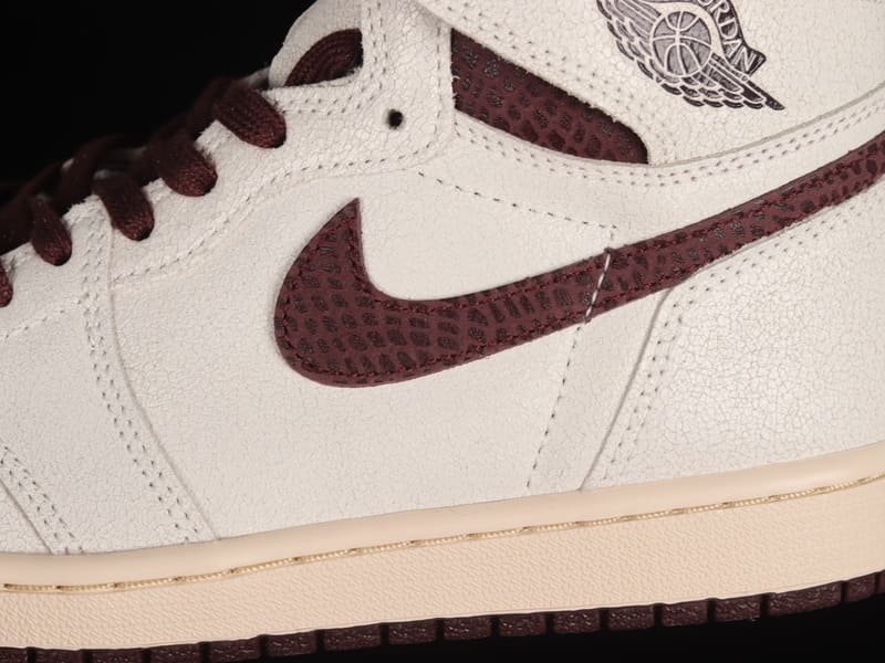 A Ma Maniere x Air Jordan 1 Sail and Burgundy