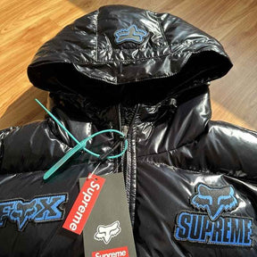 Jaqueta Supreme x Fox Racing Shiny Down Puffer Black