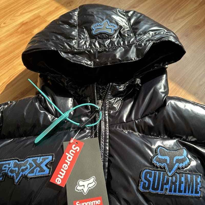 Jaqueta Supreme x Fox Racing Shiny Down Puffer Black