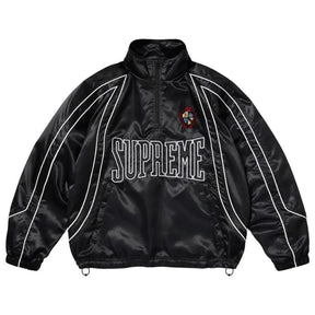 Jaqueta Supreme Satin Piping Pullover Black
