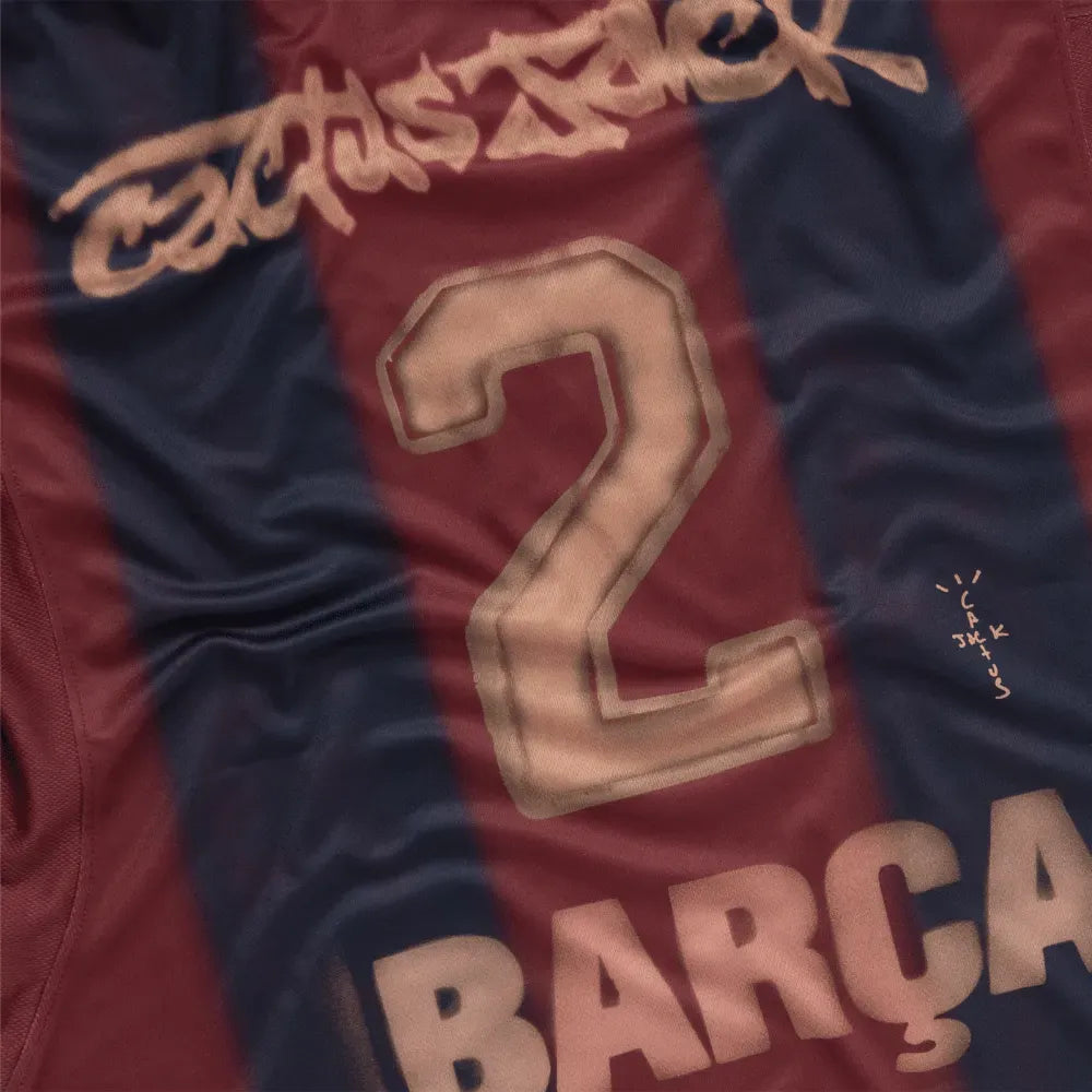 Camiseta FC Barcelona x Travis Scott Retro 2000/01 Home Skeleton