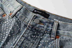 Bermuda Purple Brand Jeans Crystal Denim