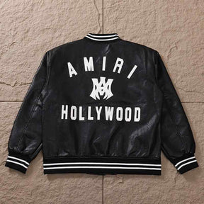 Jaqueta Amiri MA Hollywood BomberLeather Black