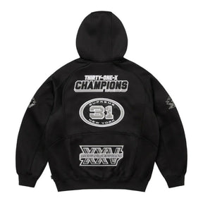 Moletom Supreme Football Zip Up Hooded Black