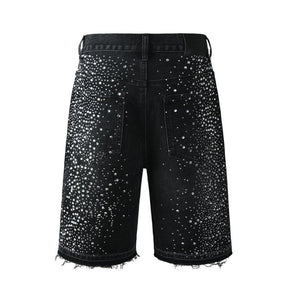 Bermuda Purple Brand Jeans Diamonds Black