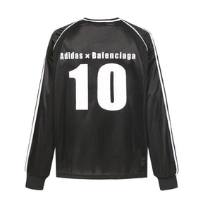 Camisa Balenciaga x Adidas Athletic Jersey Preta