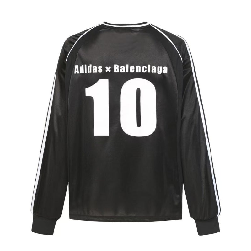 Camisa Balenciaga x Adidas Athletic Jersey Preta