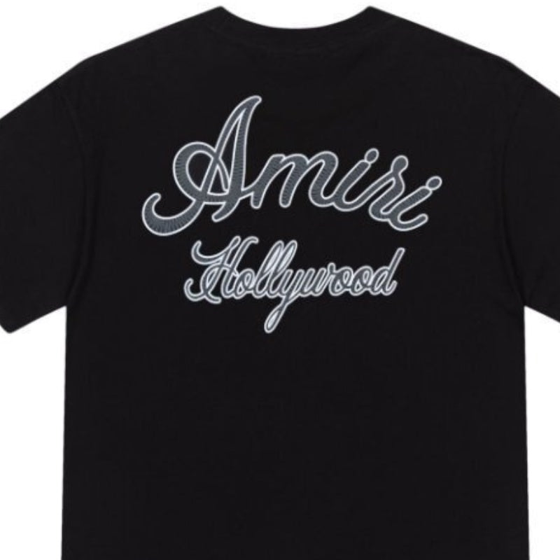 Camiseta Amiri Hollywood Logo Preta