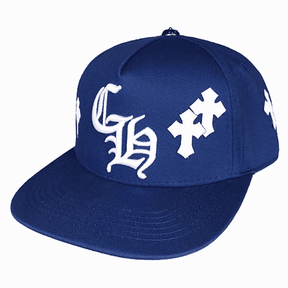 Boné Chrome Hearts Cross Patch Azul
