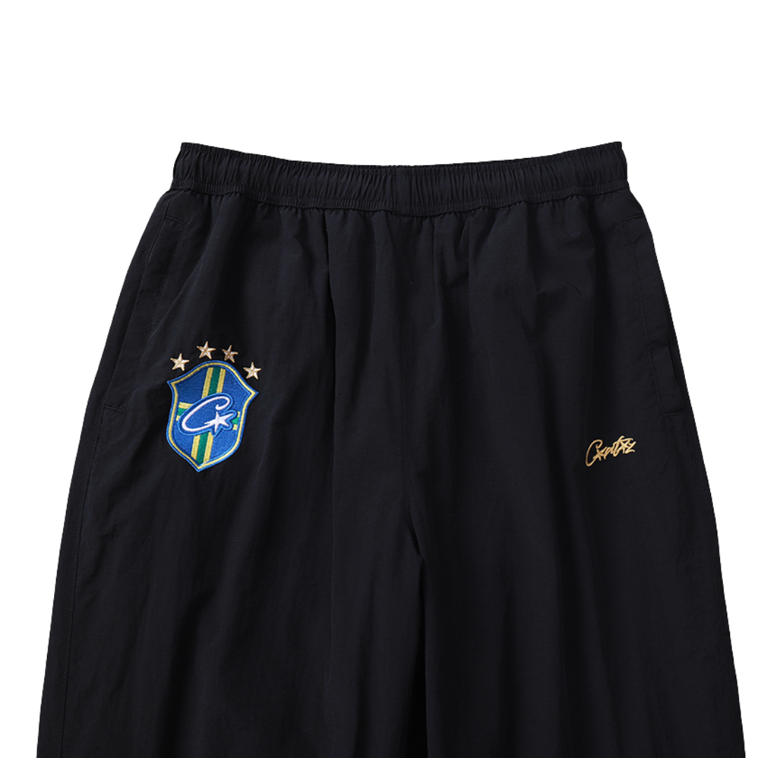 Calça Corteiz Brasil Olympic Shuku (Black)