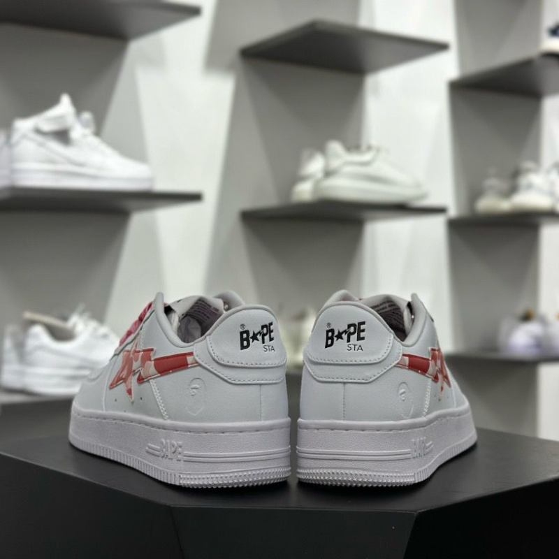 A Bathing Ape Bape Sta Low White ABC Camo Pink