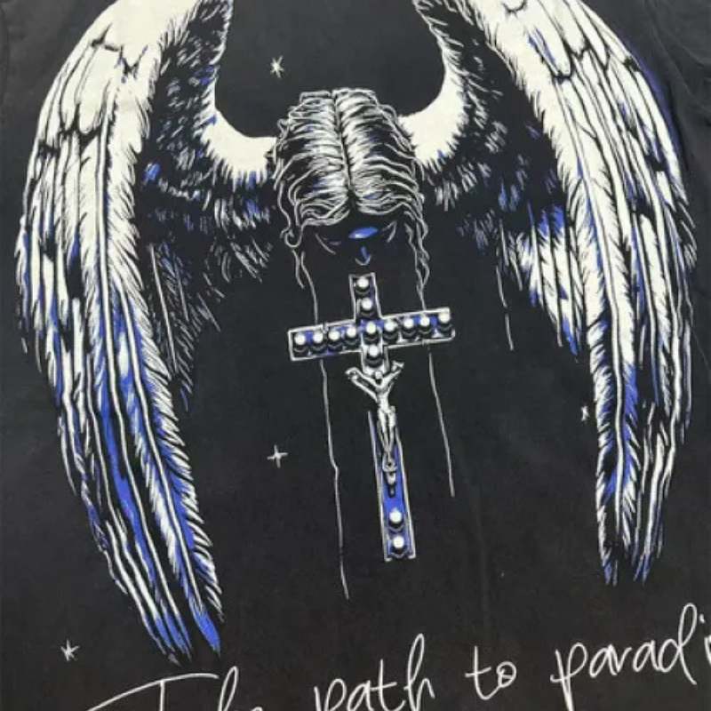 Camiseta Hellstar Cross Angel Preta
