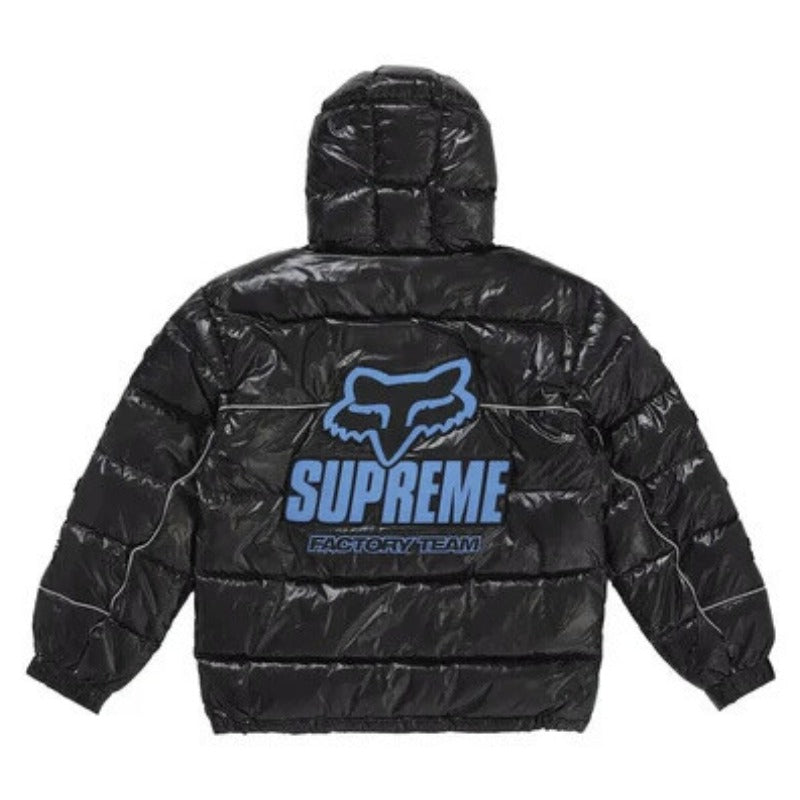 Jaqueta Supreme x Fox Racing Shiny Down Puffer Black