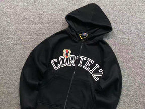Jaqueta Corteiz Arch Shield Zip Black