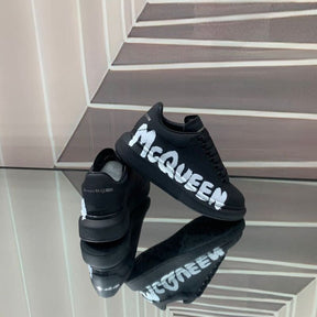 Alexander McQueen Oversized Graffiti Black White