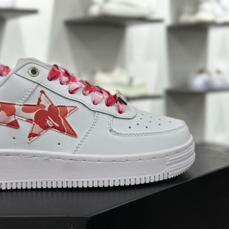 A Bathing Ape Bape Sta Low White ABC Camo Pink