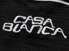 Conjunto Casablanca Crochê Preto e  Branco