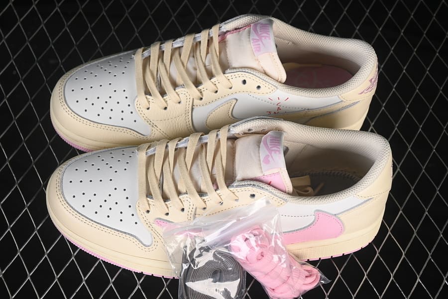 Travis Scott x Air Jordan 1 Low Sail Tropical Pink Shy Muslin