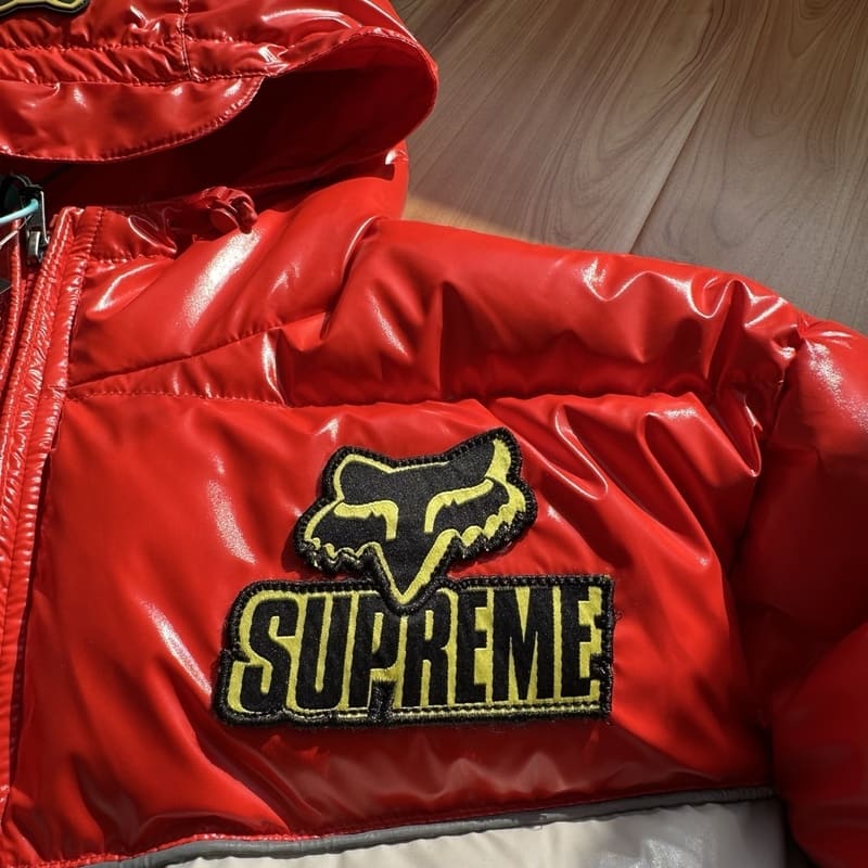 Jaqueta Supreme x Fox Racing Shiny Down Puffer White