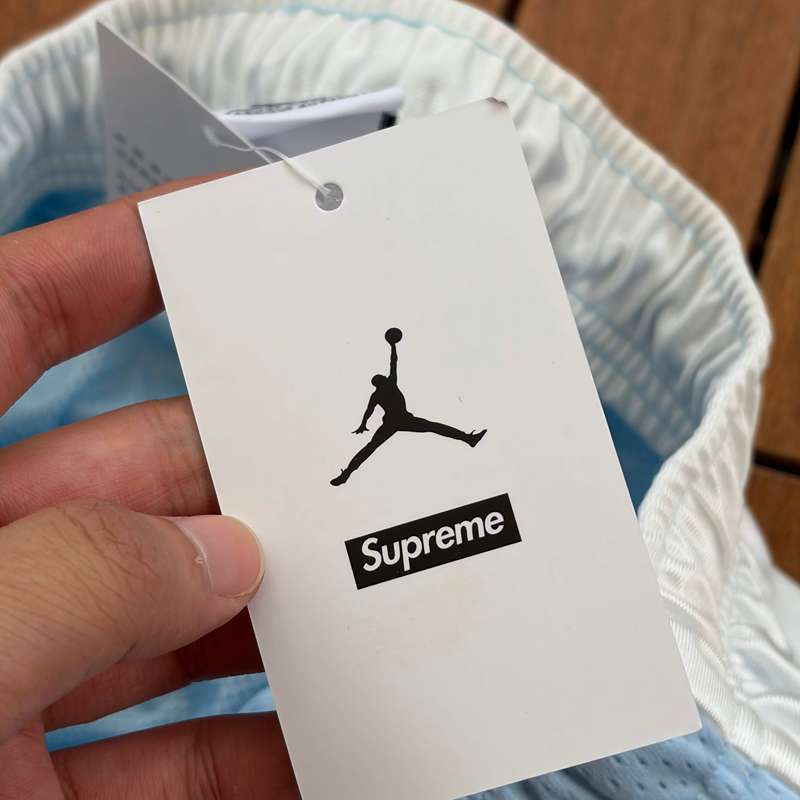 Shorts Air Jordan x Supreme Basketball Light Blue