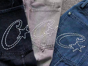 Conjunto Jeans Corteiz C-Star Denim Jeans Blue