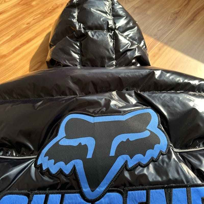 Jaqueta Supreme x Fox Racing Shiny Down Puffer Black