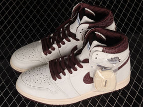 A Ma Maniere x Air Jordan 1 Sail and Burgundy