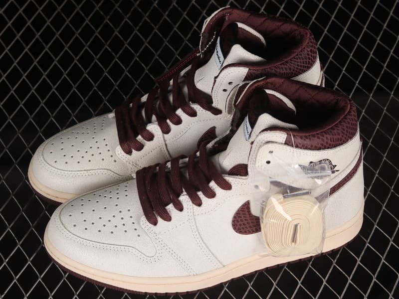 A Ma Maniere x Air Jordan 1 Sail and Burgundy