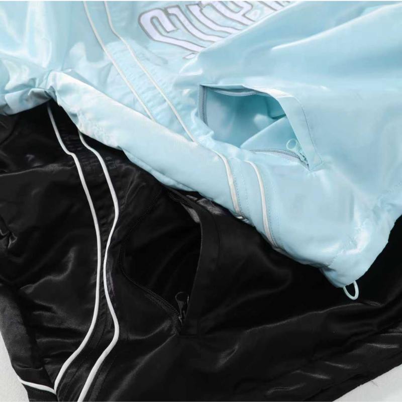 Jaqueta Supreme Satin Piping Pullover Light Blue