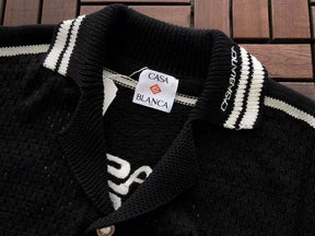 Conjunto Casablanca Crochê Preto e  Branco